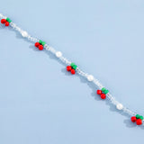 Boho Beads Pearl Choker Necklaces Charm Fruit Collar Chain Jewelry Gift