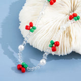 Boho Beads Pearl Choker Necklaces Charm Fruit Collar Chain Jewelry Gift