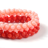 100pcs Bone Shape Pink Red Coral Loose Beads for Jewelry Making