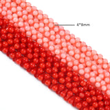 100pcs Bone Shape Pink Red Coral Loose Beads for Jewelry Making