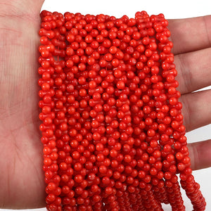 100pcs Bone Shape Pink Red Coral Loose Beads for Jewelry Making