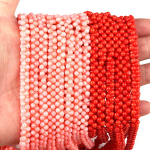 100pcs Bone Shape Pink Red Coral Loose Beads for Jewelry Making