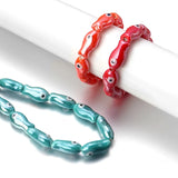 16x20mm Fish Ceramic Beads for Jewelry Making Glossy Glazed Ceramic Porcelain