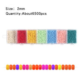 6500pcs 2mm Czech Glass Seed Beads Charm Crystal Spacer DIY Jewelry Making