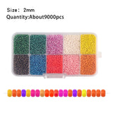 6500pcs 2mm Czech Glass Seed Beads Charm Crystal Spacer DIY Jewelry Making