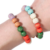 88pcs 10mm Round Printing Wooden Beads for DIY Jewelry Making
