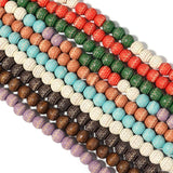 88pcs 10mm Round Printing Wooden Beads for DIY Jewelry Making