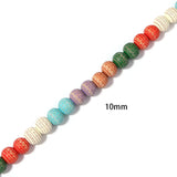 88pcs 10mm Round Printing Wooden Beads for DIY Jewelry Making
