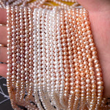 90pcs Oval Freshwater Pearl Beads Loose Beads for DIY Necklace