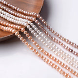 90pcs Oval Freshwater Pearl Beads Loose Beads for DIY Necklace