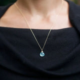 Aqua Chalcedony Necklace - Elegant Gemstone Jewelry