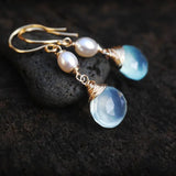 Aqua Chalcedony Necklace - Elegant Gemstone Jewelry