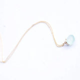 Aqua Chalcedony Necklace - Elegant Gemstone Jewelry