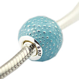 Aqua Enchantment Charm Enamel 925 Silver Jewelry for Bracelets