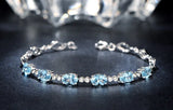 Aquamarine Bracelet 925 Sterling Silver Sky Gemstone Student Gift