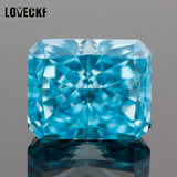 Aquamarine Crushed Ice CZ High Carbon Diamond Lab Zircon 5A+ 4K Cut