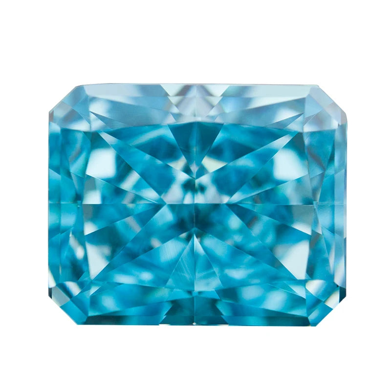 Aquamarine Crushed Ice CZ High Carbon Diamond Lab Zircon 5A+ 4K Cut