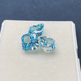 Aquamarine CZ Square Crush Ice Cubic Zirconia for Jewelry