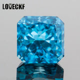 Aquamarine Square Cubic Zirconia for Jewelry Making