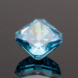 Aquamarine Square Cubic Zirconia for Jewelry Making