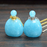 Aquamarine Pendant Necklace December Birthstone