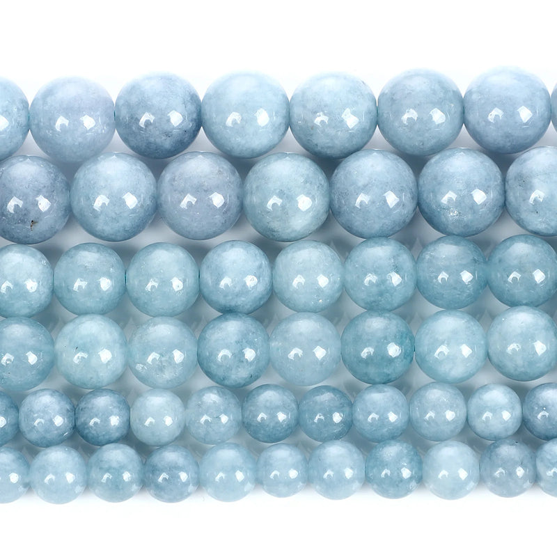 Aquamarines Natural Stone Beads Round Loose Beads 6/8/10 MM
