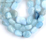 Aquamarines Stone Irregular Beads 8-10mm Wholesale