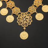 Arab Coin Big Necklace for Women Muslim Islam Middle East Wealth Symbol Wedding