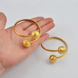 Arab Dubai Ball Bracelet Women Girls Silver/Gold Plated