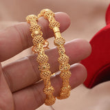 Arab Bangles For Women Dubai Wedding Plated Bracelets For Girl