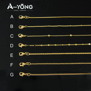 Arab Long Chains 18k Copper Plated Waterproof Pendant Chains