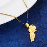 Arab Muslim Brass Liban Flag Lebanon Map Pendant Necklace