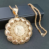 Arab Muslim Women's Coin Pendant Necklace Ethnic Bride Jewelry