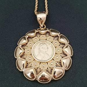 Arab Muslim Women's Coin Pendant Necklace Ethnic Bride Jewelry