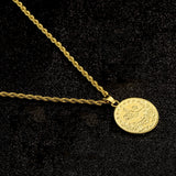 Arab Muslim Women's Necklace Ottoman Totem Coin Pendant