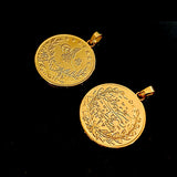 Arab Muslim Women's Necklace Ottoman Totem Coin Pendant