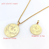 Arab Muslim Women's Necklace Ottoman Totem Coin Pendant