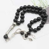 Arab Printed Glass Masbahah Islamic Prayer Beads 33 Beads 10MM Strand Bracelets