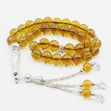 Arab Printed Glass Masbahah Islamic Prayer Beads 33 Beads 10MM Strand Bracelets