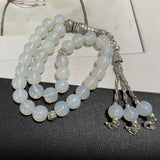 Arab Printed Glass Masbahah Islamic Prayer Beads 33 Beads 10MM Strand Bracelets