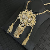 Arab Wedding Necklace Tassel Pendant Algerian Jewelry Metal Waist Adjuster