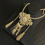 Arab Wedding Necklace Tassel Pendant Algerian Jewelry Metal Waist Adjuster