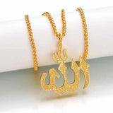 Arabia Muslim Men Allah Pendant Necklace Belif Religous Sweater Chain DB3035