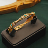 Arabian Dubai Wedding Bridal Bracelet Copper Plated Cuff Bracelet