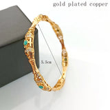 Arabian Dubai Wedding Bridal Bracelet Copper Plated Cuff Bracelet