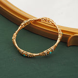 Arabian Dubai Wedding Bridal Bracelet Copper Plated Cuff Bracelet