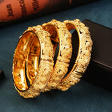 Arabian Dubai Wedding Jewelry Cuff Bracelets Wedding Plated Jewelry