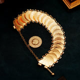 Arabian Dubai Wedding Jewelry Plated Coin Bracelet Set