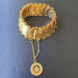 Arabian Dubai Wedding Jewelry Plated Coin Bracelet Set