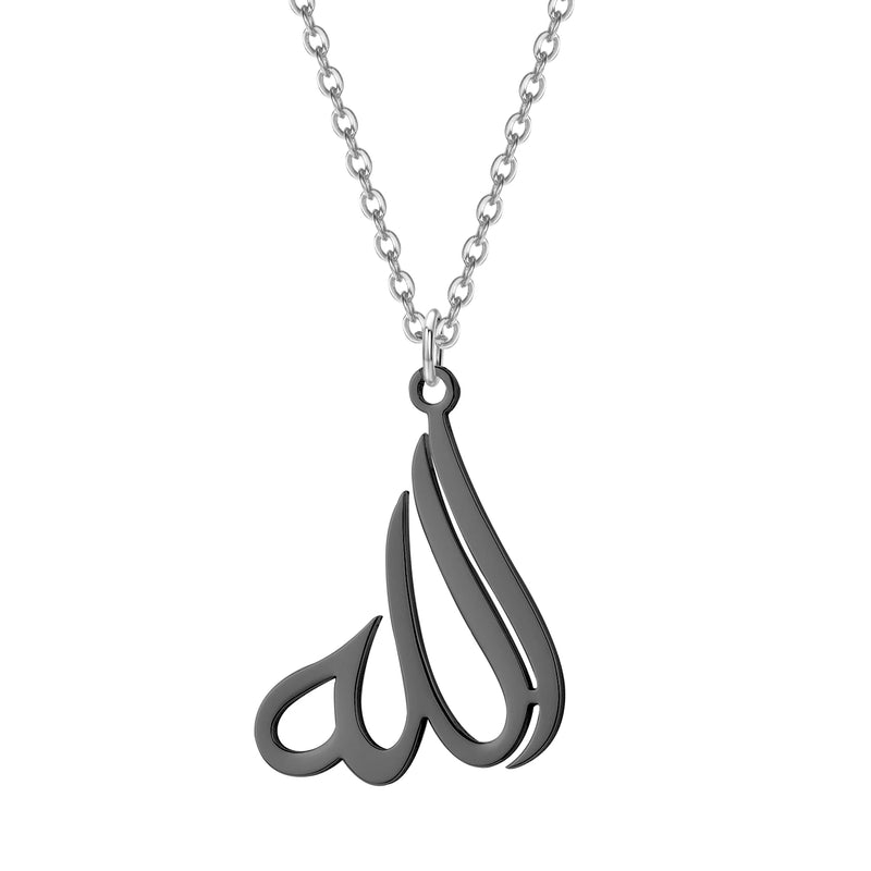 Allah Calligraphy Necklace for Women Islamic Muslim Religion Jewelry